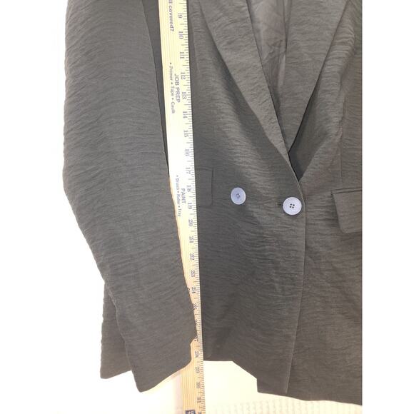 Simply Vera Wang Blazer Womens Med Black Textured Single Breasted Collared - Picture 5 of 7